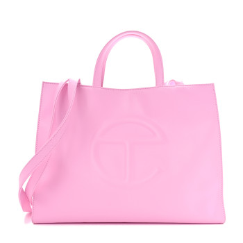 TELFAR Vegan Leather Medium Shopping Bag Bubblegum