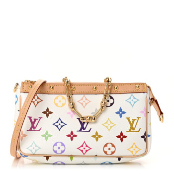 LOUIS VUITTON LV X TM Monogram Multicolor Pochette Accessories White LOUIS VUITTON LV X TM Monogram Multicolor Pochette Accessories White