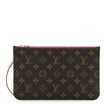 LOUIS VUITTON Monogram Neverfull MM GM Pochette Pivoine
