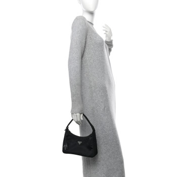 PRADA Tessuto Nylon Mini Re-Edition 2000 Bag Black