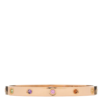 CARTIER 18K Pink Gold Sapphire Garnet Amethyst LOVE Bracelet 18