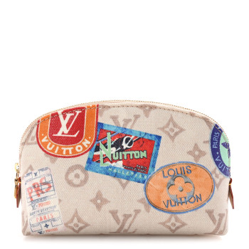 LOUIS VUITTON Monogram Flight Mode Cosmetic Pouch Dune