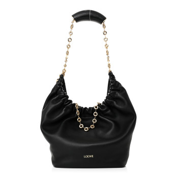 LOEWE Buttery Nappa Lambskin Small Squeeze Bag Black