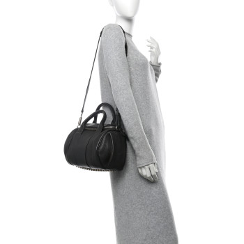 ALEXANDER WANG Pebbled Lambskin Rockie Espresso Gold Hardware