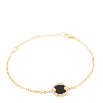 DAVID YURMAN 18K Yellow Gold Diamond Black Onyx Petite Elements Bracelet