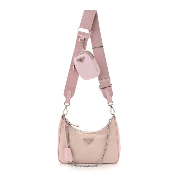 PRADA Nylon Re-Edition 2005 Shoulder Bag Alabastro