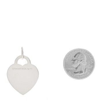 TIFFANY Sterling Silver Enamel LOVE YOU Heart Charm Red