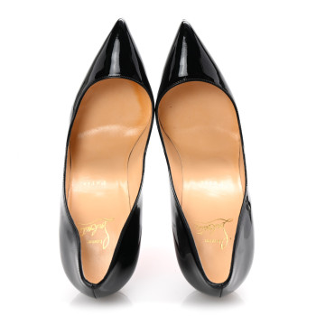 CHRISTIAN LOUBOUTIN Patent Pigalle Follies 100 Pumps 39 Black