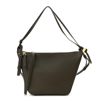 LOEWE Calfskin Mini Hammock Hobo Vintage Khaki