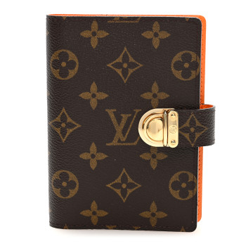 LOUIS VUITTON Monogram Koala Small Ring Agenda Cover Orange