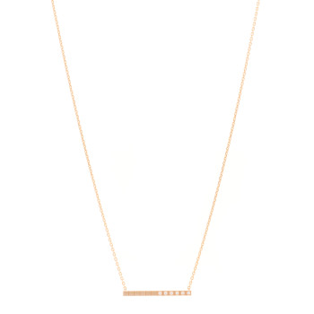 CHOPARD 18K Rose Gold Diamond Ice Cube Pure Necklace