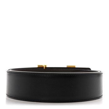 HERMES Box Tadelakt 42mm Constance 2 H Belt 85 34 Black Chocolate