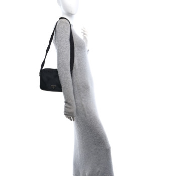 PRADA Tessuto Nylon Saffiano Logo Camera Bag Black