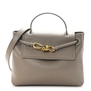 BOTTEGA VENETA Silky Calfskin Small Ciao Ciao Limestone
