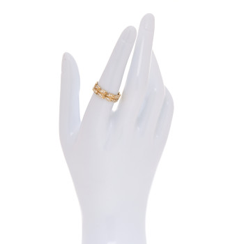 TIFFANY 18K Yellow Gold Diamond Victoria Vine Band Ring 54 7