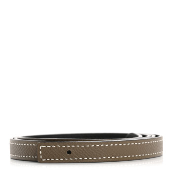 HERMES Swift Epsom 13mm Belt Strap 90 36 Black Etoupe