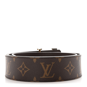 LOUIS VUITTON Monogram 40mm LV Initiales Belt 85 34