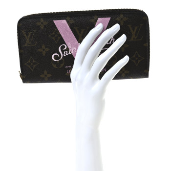 LOUIS VUITTON Monogram Saint Barth V Zippy Wallet Rose Ballerine