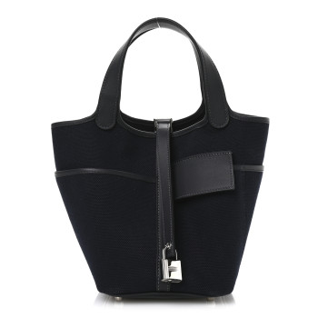 HERMES Toile Goeland Swift Cargo Picotin Lock 18 Bleu Marine
