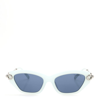 TIFFANY Acetate HardWear Cat Eye Sunglasses TF4231U Frosted Pale Sapphire