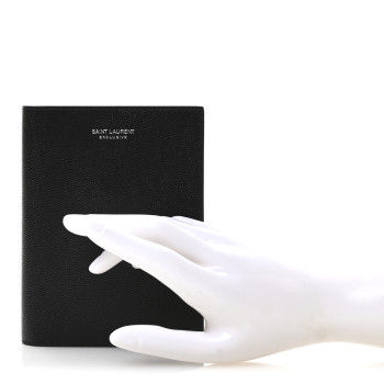 SAINT LAURENT Grain de Poudre Small Notebook Black