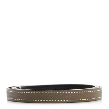 HERMES Swift Epsom 13mm Belt Strap 90 36 Black Etoupe