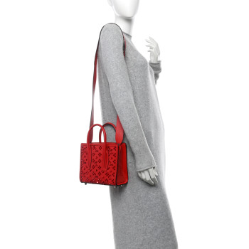 CHRISTIAN LOUBOUTIN Calfskin Spikes Loubinthesky Mini Paloma Red