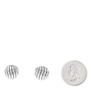 DAVID YURMAN Sterling Silver 14mm Sculpted Cable Stud Earrings