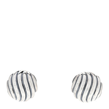 DAVID YURMAN Sterling Silver 14mm Sculpted Cable Stud Earrings