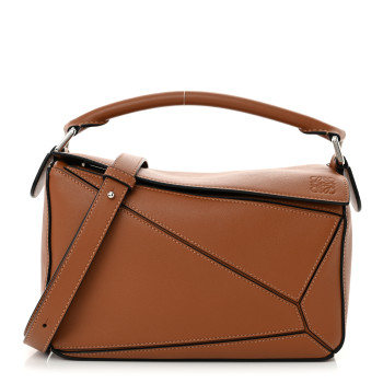 LOEWE Calfskin Small Puzzle Bag Tan