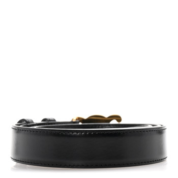 CELINE Taurillon Calfskin Medium Triomphe Belt 80 32  Black