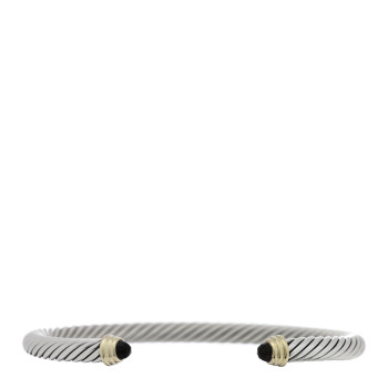 DAVID YURMAN Sterling Silver 14K Yellow Gold Smoky Quartz 5mm Cable Classics Petite Color Bracelet