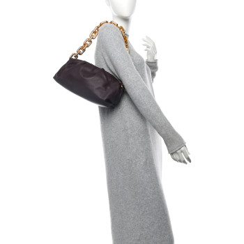 BOTTEGA VENETA Calfskin The Pouch Chain Grape