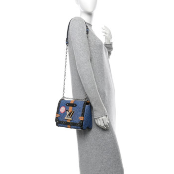 LOUIS VUITTON Epi Complice Trunks and Bags Twist Shoulder Bag MM Denim Light