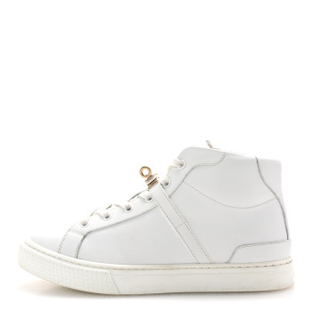 HERMES Calfskin Daydream Sneakers 38.5 White