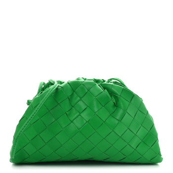 BOTTEGA VENETA Nappa Intrecciato The Mini Pouch Clutch Parakeet