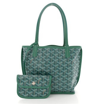 GOYARD Goyardine Reversible Mini Anjou Green