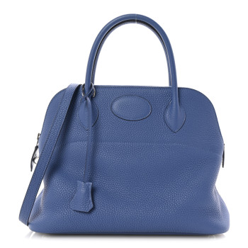 HERMES Taurillon Clemence Bolide 31 Bleu Brighton