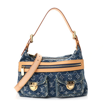 LOUIS VUITTON Monogram Denim Baggy PM Blue