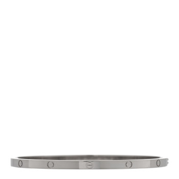 CARTIER 18K White Gold Small LOVE Bracelet 19