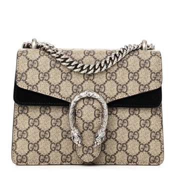 GUCCI GG Supreme Monogram Mini Dionysus Shoulder Bag Black