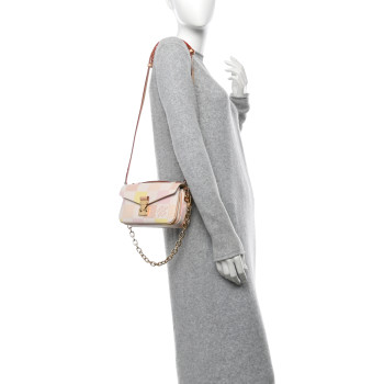 LOUIS VUITTON Damier Giant Pochette Metis East West Peach