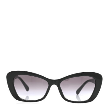 CHANEL Acetate Pearl Cat Eye CC Sunglasses 5481-H Black
