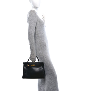 HERMES Box Kelly Retourne 32 Black