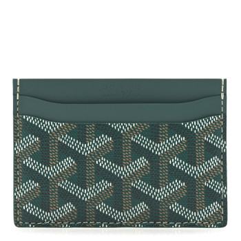 GOYARD Goyardine Saint Sulpice Card Holder Green