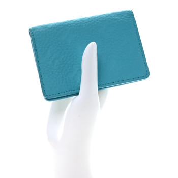 LOUIS VUITTON Taurillon Monogram Pocket Organizer Turquoise