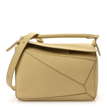 LOEWE Calfskin Small Puzzle Bag Dark Butter