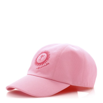 HERMES Cotton Davis Sunshine Hat 59 Rose