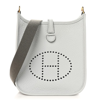HERMES Taurillon Clemence Amazone Evelyne TPM Gris Perle Etain