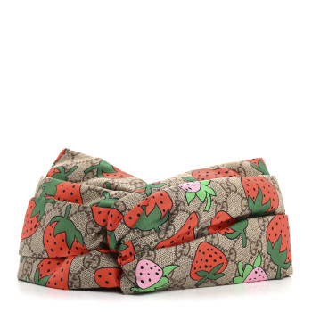 GUCCI Silk Monogram Strawberry Print Headband M